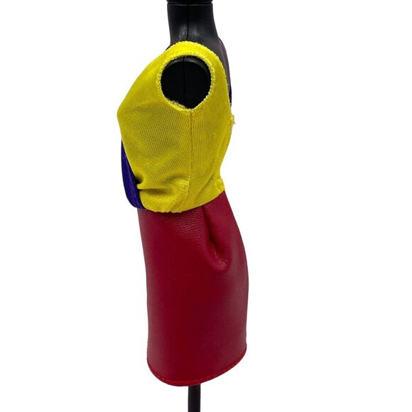 Barbie Signature Model Muse Fashion Doll Clothes Modern Faux Leather Dress - Picture 3 of 6